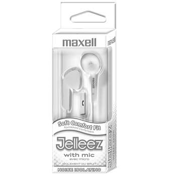 Jelleez Soft Earbuds With Mic White, MAX199728