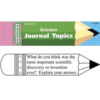 Journal Booklet Science Gr 4-8 By Mcdonald Publishing