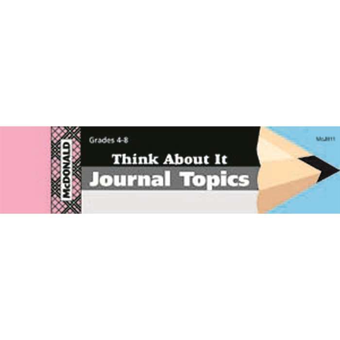 Journal Booklet Think About It Gr 4-8 By Mcdonald Publishing