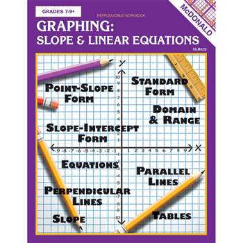 Graphing Slope & Linear Equations Repro Book Gr 7-9 By Mcdonald Publishing