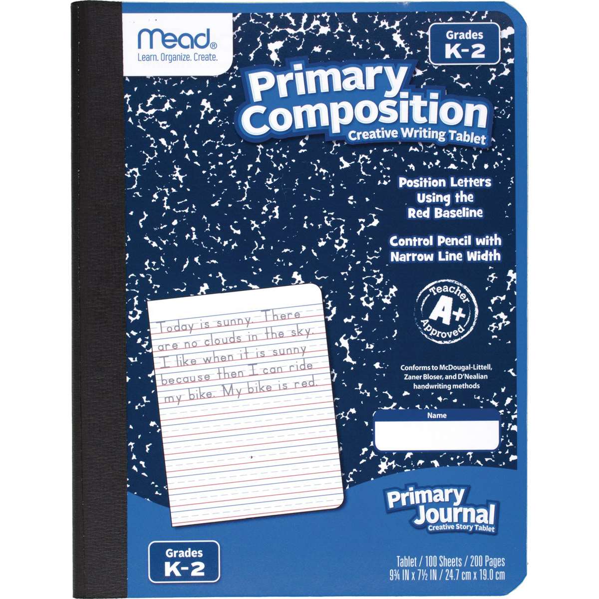 Primary Composition Book Full Page Ruled 100 Ct by Mead Products: Note Books:  K12SchoolSupplies.net