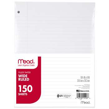 Notebook Paper Wide Ruled 150Ct By Mead Products