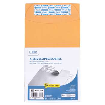 Mead Press It Seal It 6Ct 6 X 9 Envelopes By Mead Products