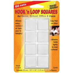 Hook N Loop 7/8 Squares 60 Sts, MIL3249W
