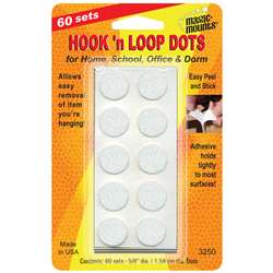 Hook N Loop 5/8 Dots 60 Sts, MIL3250W