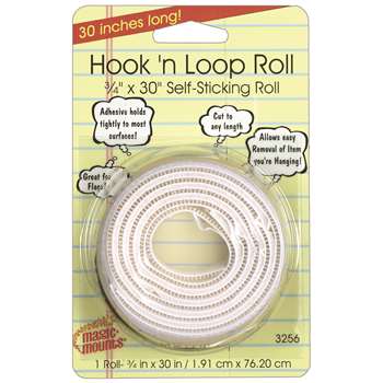 Hook N Loop 3/4Inx30&quot; Roll, MIL3256W