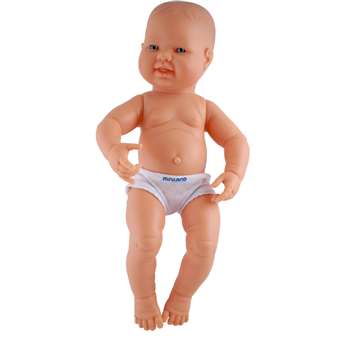 White Girl Anatomically Correct Newborn Doll By Miniland Educational