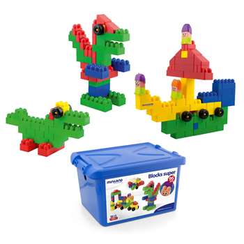 School Blocks Super 96Pc Container By Miniland Educational
