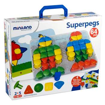 Super Pegs Board 4 Cards & 64 Pegs, MLE95080