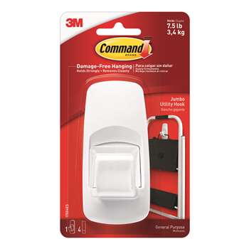 Command Adhesive Reusable Jumbo Hook By 3M