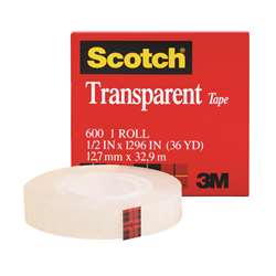 Tape Transparent Film 1/2 X 1296 By 3M