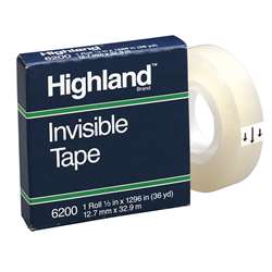 Highland Invisible Tape 1/2X1296In By 3M