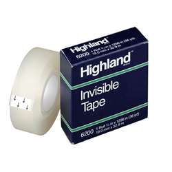 Tape Highland Invisible 3/4" X 1296" By 3M