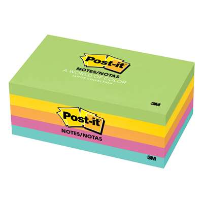Post It Ultra Color Note Pads 3X5 5 Pads By 3M