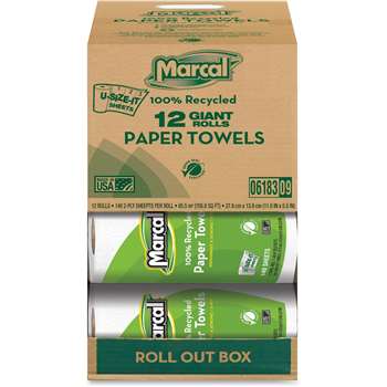Marcal Giant Paper Towel in a Roll Out Carton - MRC06183