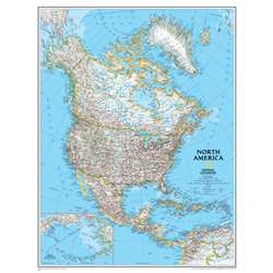 North America Wall Map 24 X 30 By National Geographic Maps