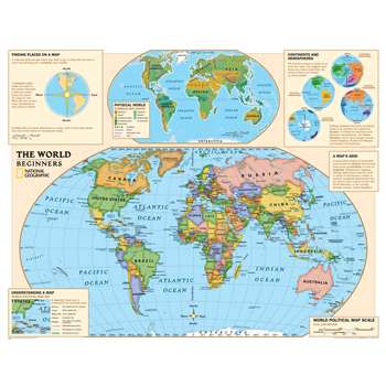 Beginners World Map By National Geographic Maps