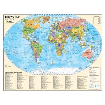 Political Series World Map By National Geographic Maps