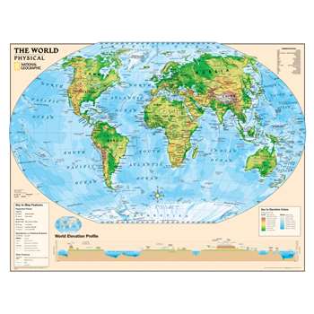 Physical Series World Map By National Geographic Maps