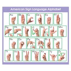 Adhesive Desk Prompts Asl Alphabet, NST9059