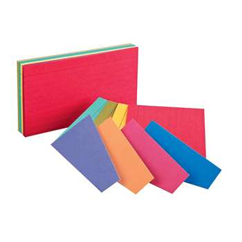 2 Tone Index Cards 3X5 100Pk Asst Colors Oxford, OFX04736