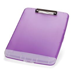 SLIM CLIPBOARD STORAGE BOX PURPLE - OIC83305