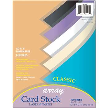 Array Card Stock Classic Colors 100 Count 8.5 X 11 By Pacon