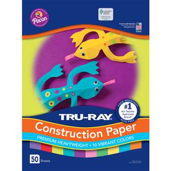 Construction Paper 10 Vibrant Colrs 50 Sheets, PAC102941