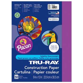 Tru-Ray Construction Paper 9 X 12 Magenta By Pacon