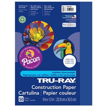 Tru-Ray Construction Paper 9 X 12 Dark Blue By Pacon