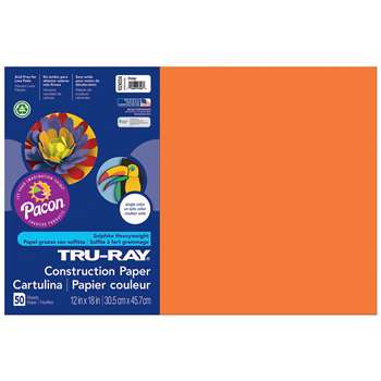 Tru-Ray Construction Paper 12 X 18 Orange By Pacon