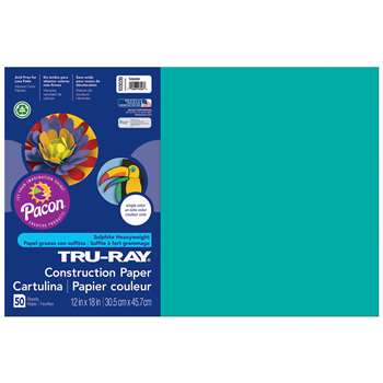 Tru-Ray Construction Paper 12 X 18 Turquoise By Pacon