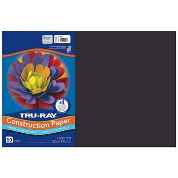 Tru-Ray Construction Paper 12 X 18 Black By Pacon