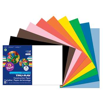 Tru-Ray Construction Paper 12 X 18 Assorted By Pacon