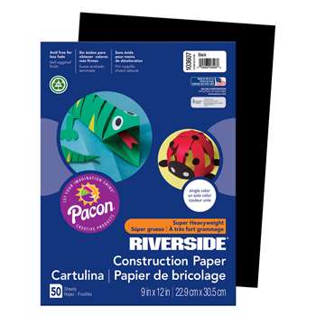 Riv Gw 9X12 Black 50Ct-50 By Pacon