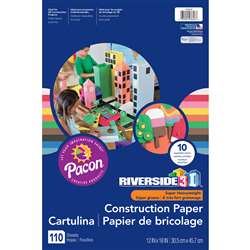 3D Construction Paper Ast Colors 12x18, PAC103646