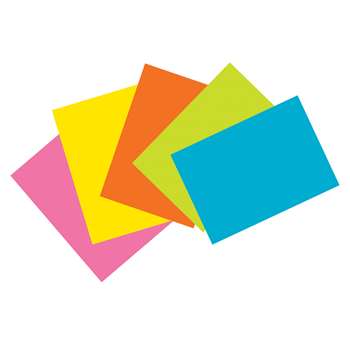 Super Bright Index Cards 4X6 Unrule, PAC1721