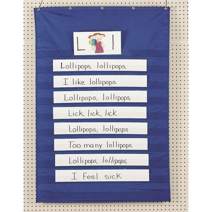 Pocket Chart 34X43" Blue By Pacon