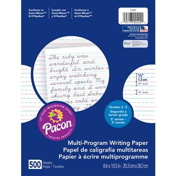 Writing Paper 500 Sht 8 X 10 1/2 Inch Rule Short Rule By Pacon