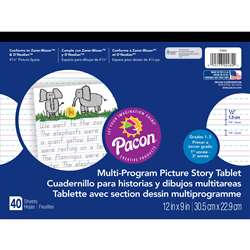 Picture Story Paper 40 Sht 12X9 1/2 In Rulelong By Pacon