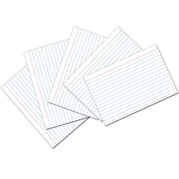 White 4X6 Ruled Index Cards 100Pk, PAC5136