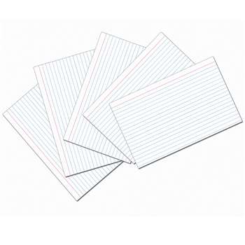 White 5X8 Ruled Index Cards 100Pk, PAC5137