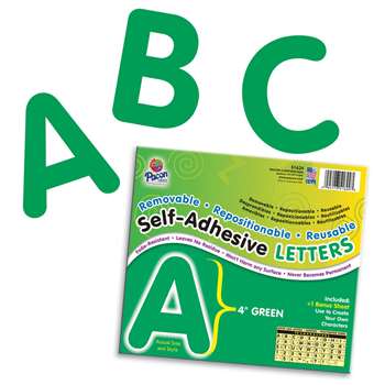 4 Self-Adhesive Letters Green By Pacon