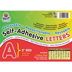 2 Self-Adhesive Letters Red By Pacon