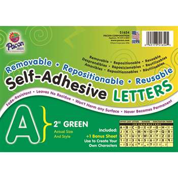 2 Self-Adhesive Letters Green By Pacon