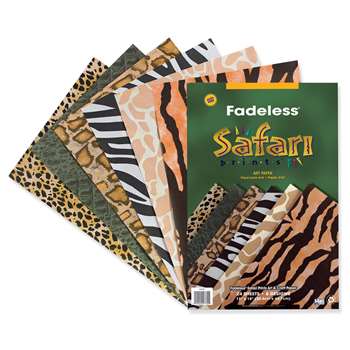 Fadeless Embossed Safari 24 Sht 12 X 18 Assorted Prints By Pacon