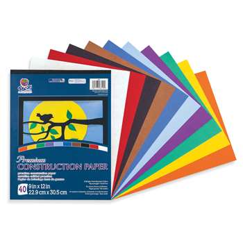 Construction Paper Pad 10 Colors 40 Sheets, PAC6592