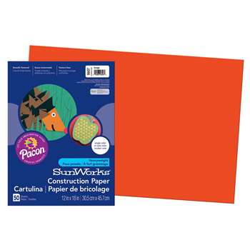 Construction Paper Orange 12X18 By Pacon