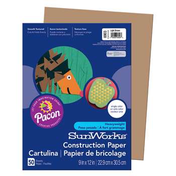Construction Paper Light Brown 9X12 By Pacon
