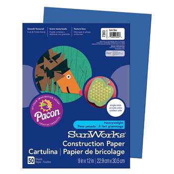 Construction Paper Dark Blue 9X12 By Pacon